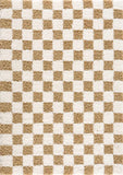 Atira Mustard Checkered Area Rug