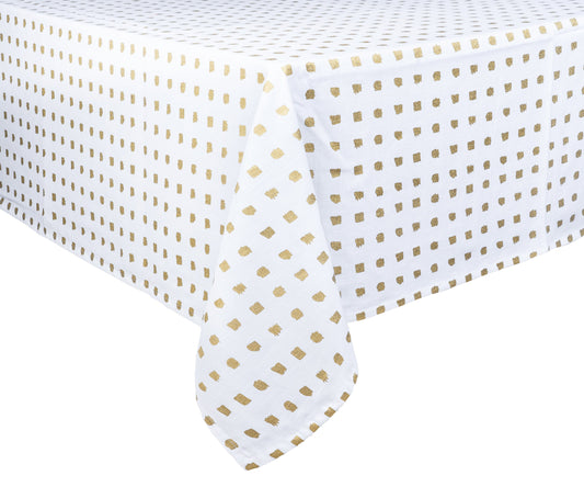 Gold Polka Dot Tablecloth