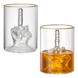 Middle Finger Gifts Whiskey Glass | SINGLE | (12.5 OZ)