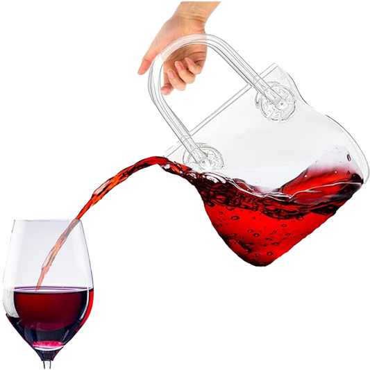 Glass Handbag Purse Decanter & Vase For Flowers (750ML)