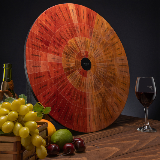 Wine Wheel Handcrafted Wood (Glossy)