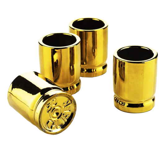The Wine Savant 50 Caliber Bullet Shot Glasses Set - Set of 4