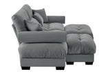CLOUDIES 94" Loveseat with 2 Ottomans