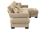CLOUDIES 134" 3 Seater Sofa with 1 Ottoman