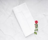 White Hemstitch Cotton Napkins - 12 inch