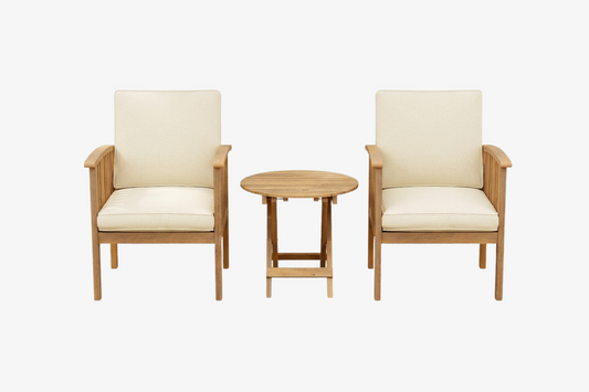 URVON Patio Chair Sets with Foldable Table