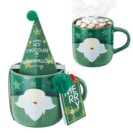 Mug With Hot Cocoa Mix & Marshmallows Green Elf Mug