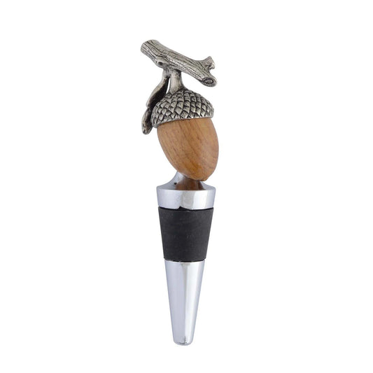 Pewter and Wood Acorn Bottle Stopper