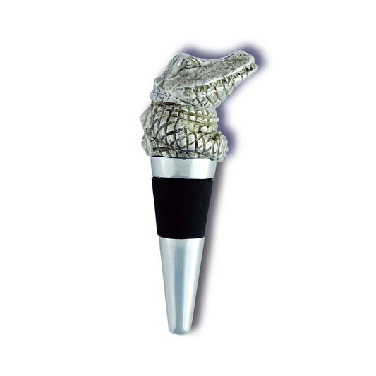 Pewter Alligator Bottle Stopper