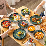 Starry Lipped-Edge 24 Piece Dinnerware Set