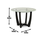 Verano 45 inch Glass Top Table