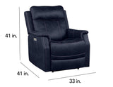 Valencia 3-Piece Dual-Power Ocean Blue Reclining Set (Sofa, Loveseat & Chair)