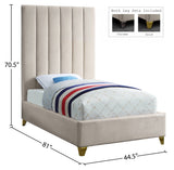 Via Upholstered Contemporary Bed – Luxurious Channel Tufting, Sleek Design, Perfect for Modern Bedrooms