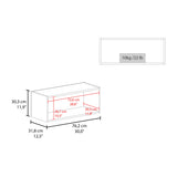 TUHOME Wally 30-Inch Wide Open Wall Cabinet, Cube Wall Shelf for Bedroom, Office, Living Room or Garage, Modern Mounted Storage Cabinet with 12-Inch Height, Deep Display Shelf for Decor and Everyday Organization