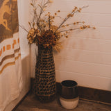 Gilded Stoneware Wastebasket, 2 MOQ