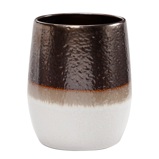 Gilded Stoneware Wastebasket, 2 MOQ