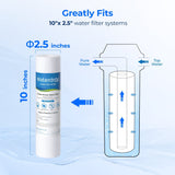 Waterdrop 5 Micron 10" x 2.5" Whole House Sediment Home Water Filter Cartridge Replacement for Any 10 inch RO Unit 6pcs