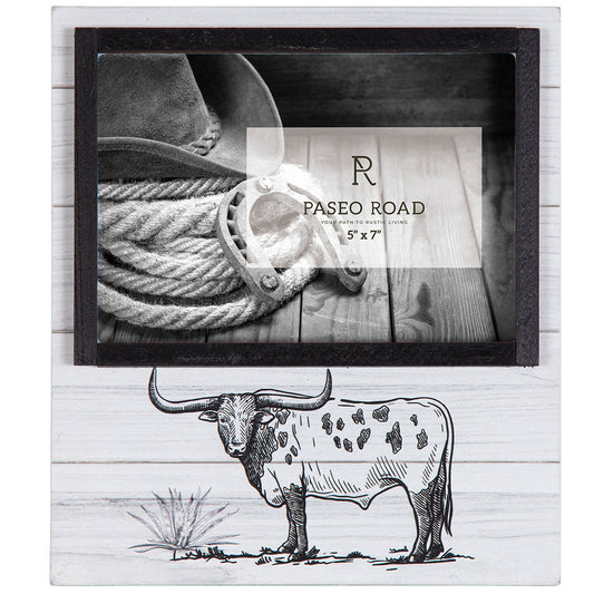 Ranch Life  Steer Picture Frame, 5x7, 4 MOQ