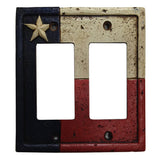 Texas Double Rocker Wall Switch Plate, 4 MOQ