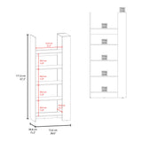 TUHOME Woodstock Bookcase with Four Spacious Open Shelves, Modern Vertical Freestanding Design for Books, Décor and Everyday Essentials, Stylish Storage Solution Ideal for Living Rooms, Offices, Bedrooms and Contemporary Spaces