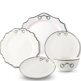 Bone China Pewter Bit Dinnerware