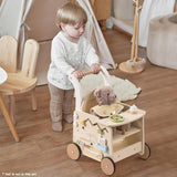 ROBUD  Wooden Baby Push Walker - Rattan