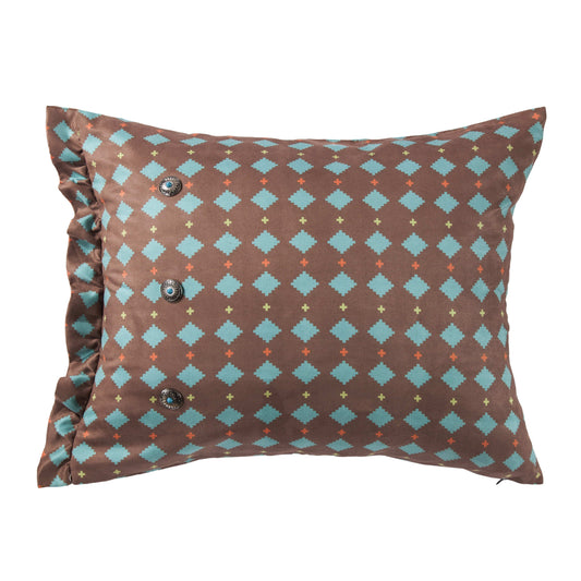 Serape Printed Multi Diamond Suede Pillow, 16x26