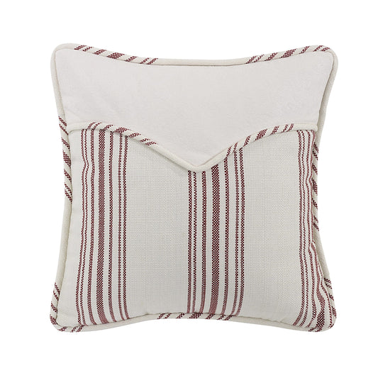 Prescott Red Stripe Envelope Throw Pillow