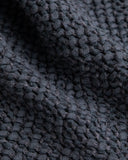 Dark gray waffle throw blanket