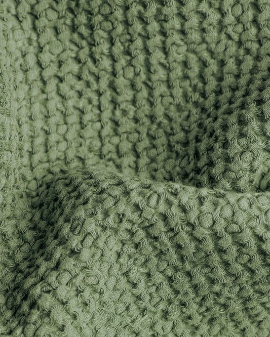 Waffle Bath Towel in Forest green