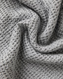 Waffle face towel in Light gray