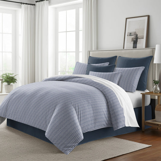 Walker Stripe IndigoWhite Duvet Cover