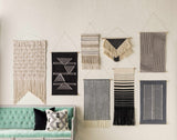 Lyndell Gray and Beige Geometric Wall Hanging