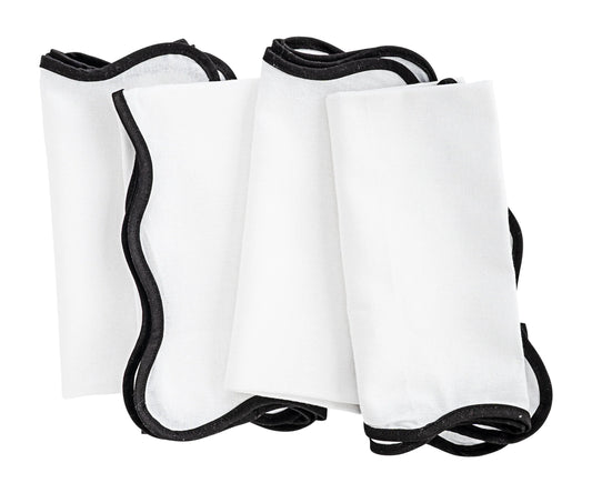 Black Scallop Edge Napkins
