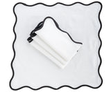 Black Scallop Edge Napkins