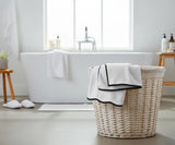Black and White Bath Towels