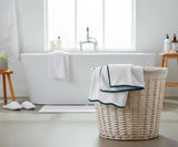 Cotton Towels Bath With Green Edge