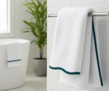 Cotton Towels Bath With Green Edge