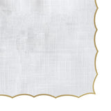 Beige and White Tablecloth