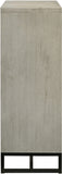 Weston Industrial Mid Century Chest of Drawers - Grey Stone Finish with Matte Black Base Charm