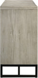 Weston Industrial Mid Century Dresser - Grey Stone Wood Finish with Matte Black Base, Chic Design