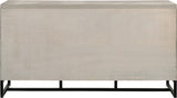 Weston Industrial Mid Century Dresser - Grey Stone Wood Finish with Matte Black Base, Chic Design