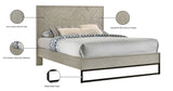 Weston Industrial Mid Century Bed with Stylish Matte Black Base for Modern Bedroom Elegance
