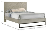 Weston Industrial Mid Century Bed with Stylish Matte Black Base for Modern Bedroom Elegance