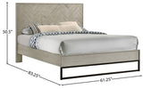 Weston Industrial Mid Century Bed with Stylish Matte Black Base for Modern Bedroom Elegance
