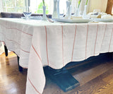 Linen Tablecloth - Striped Rectangle Tablecloth