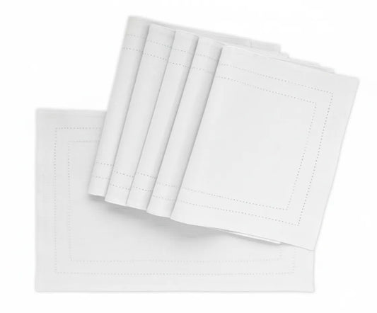 White Cotton Placemats - Rectangle