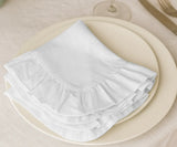 White Ruffle Napkins