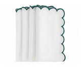 Green scallop napkins