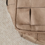 Willa 22" Wide Modern Woven Square Ottoman Pouf